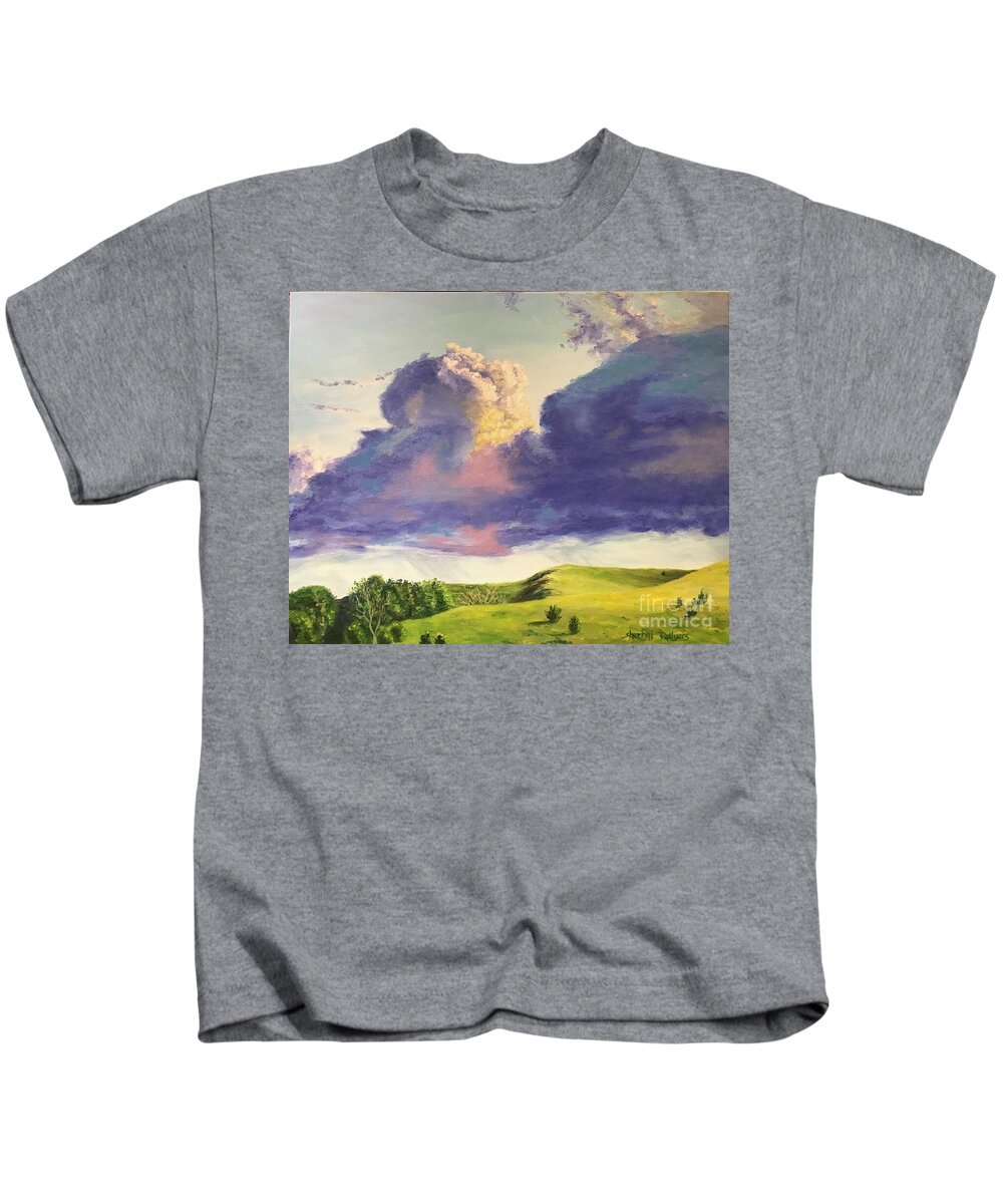 Paintings Kids T-Shirt featuring the painting Reflected Light by Sherrell Rodgers