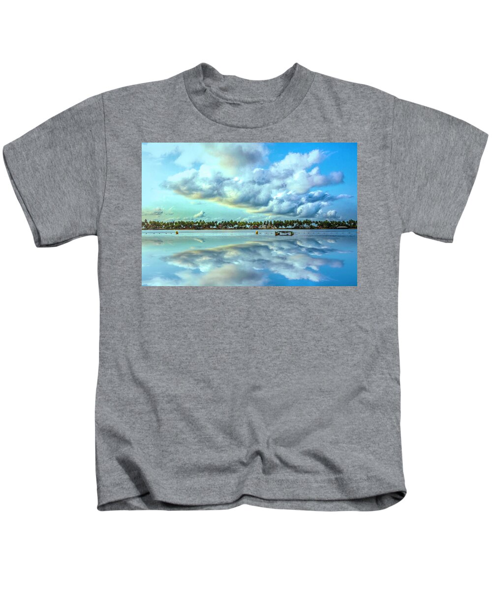 African Kids T-Shirt featuring the photograph Reflections of Clouds by Debra and Dave Vanderlaan