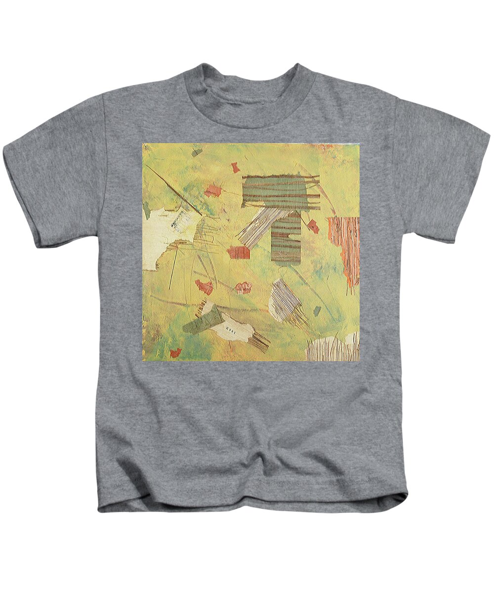 Abstract Kids T-Shirt featuring the mixed media Reminiscence by Dick Richards