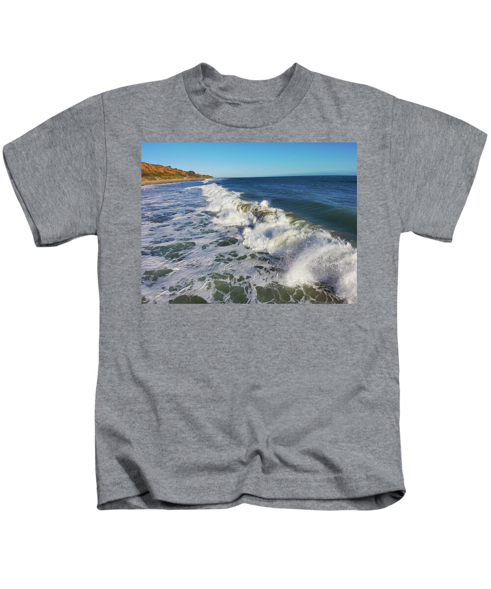 Ocean Kids T-Shirt featuring the photograph Ride the Waves by Marcus Jones
