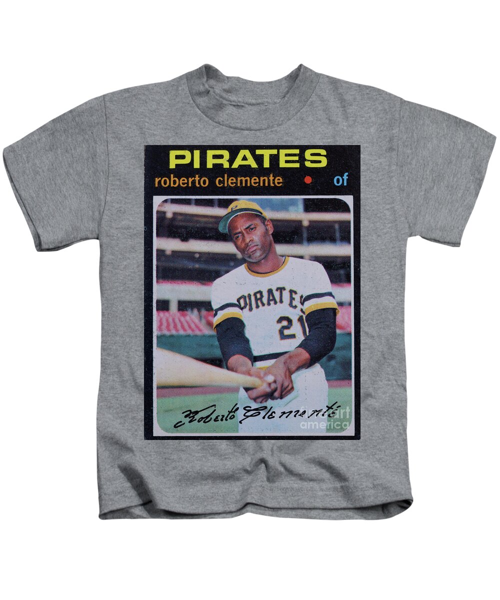 Roberto Clemente 1971 Topps #630 Baseball Card Kids T-Shirt by Randy Steele  - Pixels