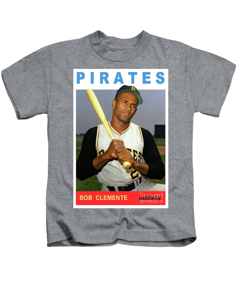 Roberto Clemente, Pirates, outfield, baseball card Kids T-Shirt by Thomas  Pollart - Pixels