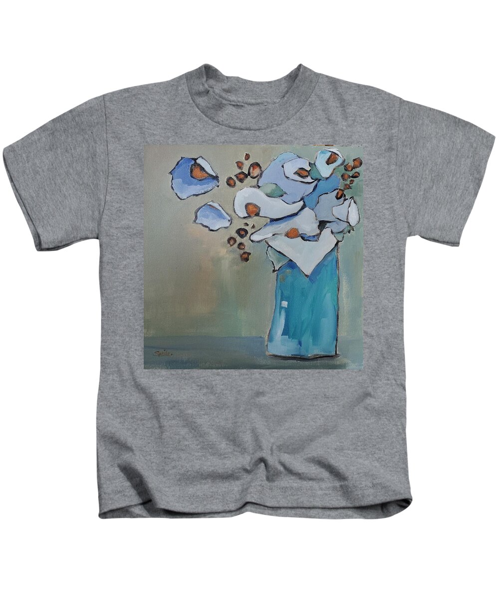 Still Life Kids T-Shirt featuring the painting Romance on the Beach by Sheila Romard