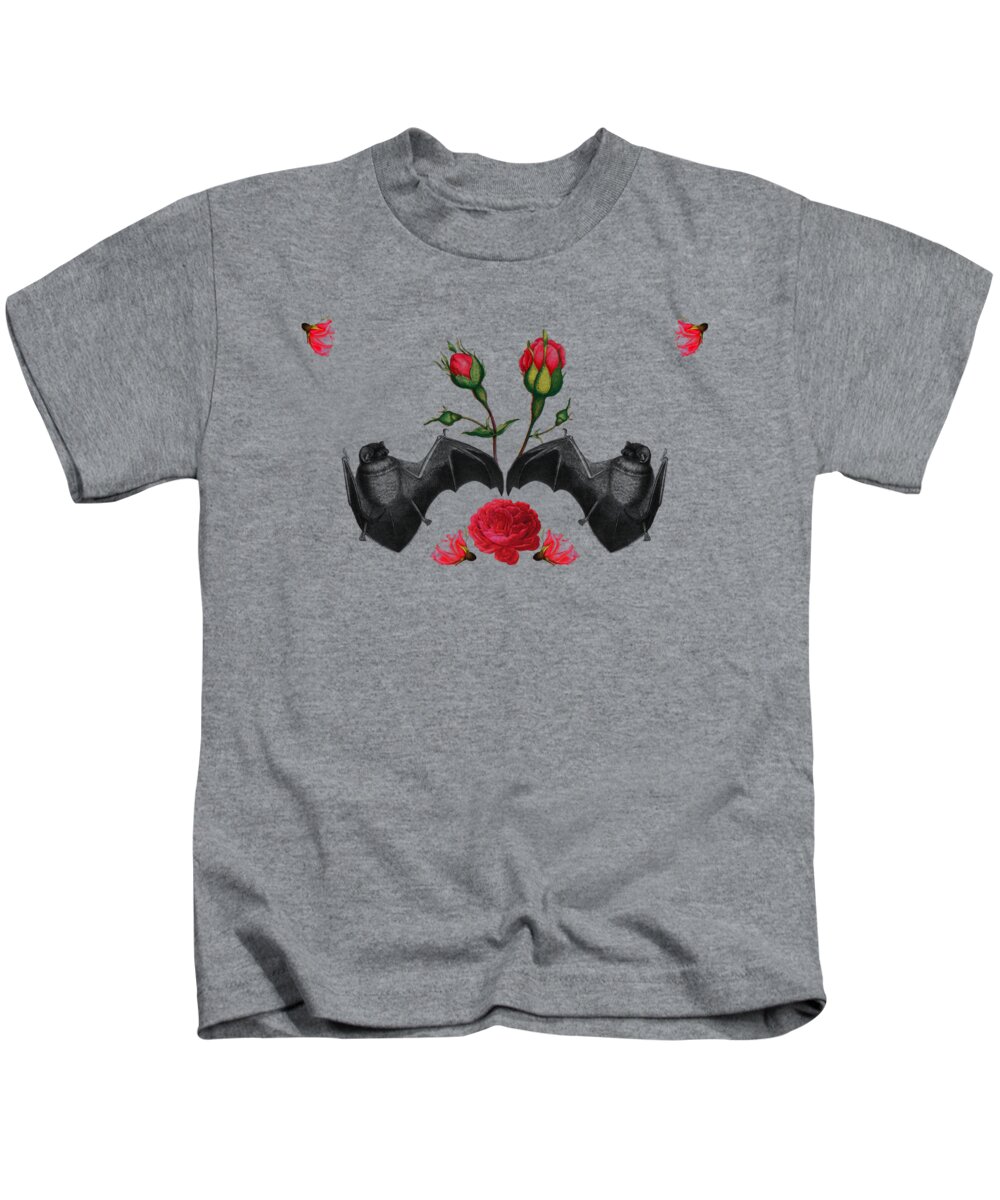 Bat Kids T-Shirt featuring the digital art Romantic Bat Couple by Madame Memento