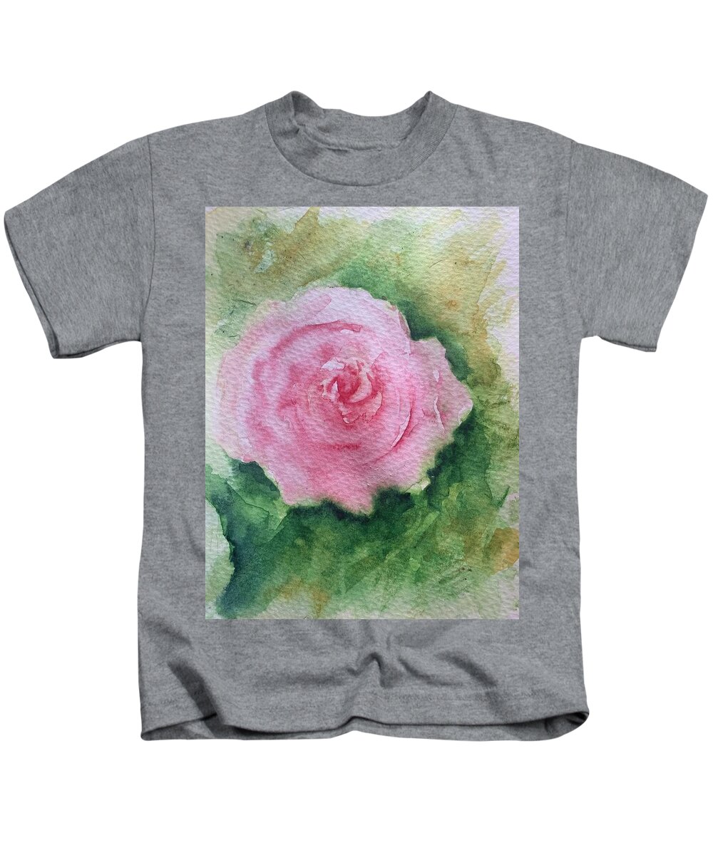 Rose Kids T-Shirt featuring the painting Rose 3 by Christine Marie Rose