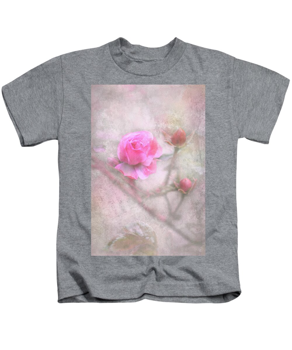 Abstract Kids T-Shirt featuring the photograph Roses in abstract by Sue Leonard