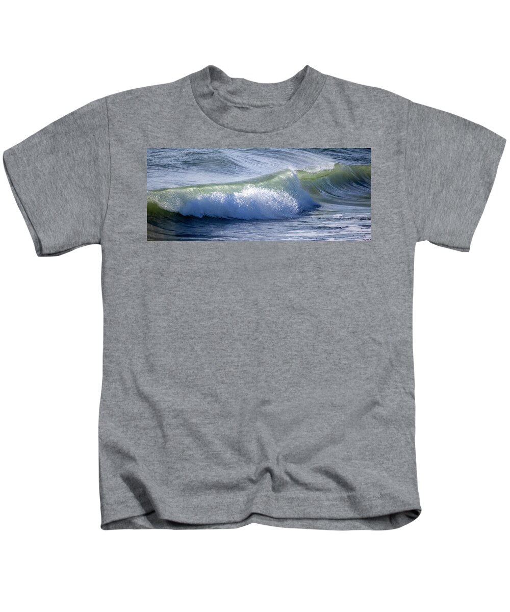 Ocean Kids T-Shirt featuring the photograph Santa Cruz Wave #4 by Carla Brennan
