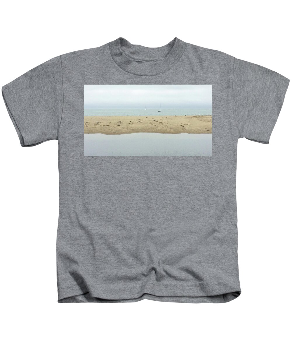 Foggy Sea Kids T-Shirt featuring the photograph Sea Mist longer by Jennifer Kane Webb