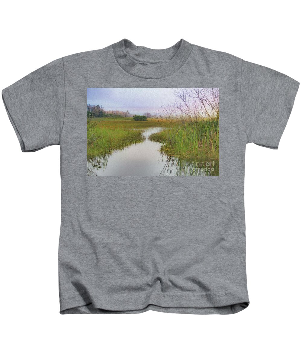 Everglades Kids T-Shirt featuring the digital art Serene Scene by Patti Powers