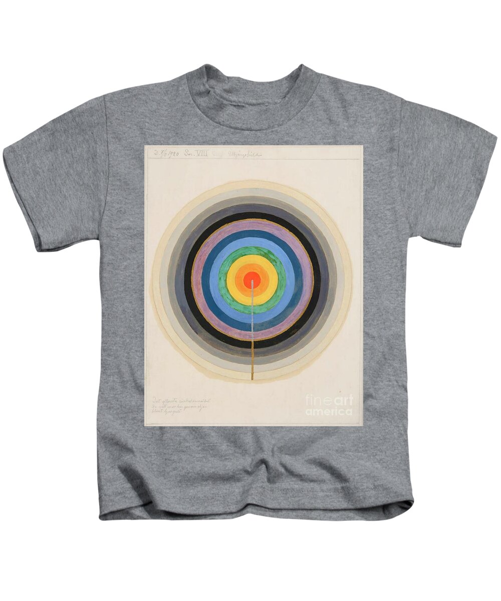 Series Viii Kids T-Shirt featuring the painting Series VIII. Picture of the Starting Point. March 1920 by Hilma af Klint