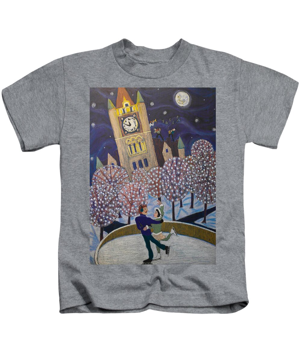 Painting Kids T-Shirt featuring the painting Some Enchanted Evening by Todd Peterson