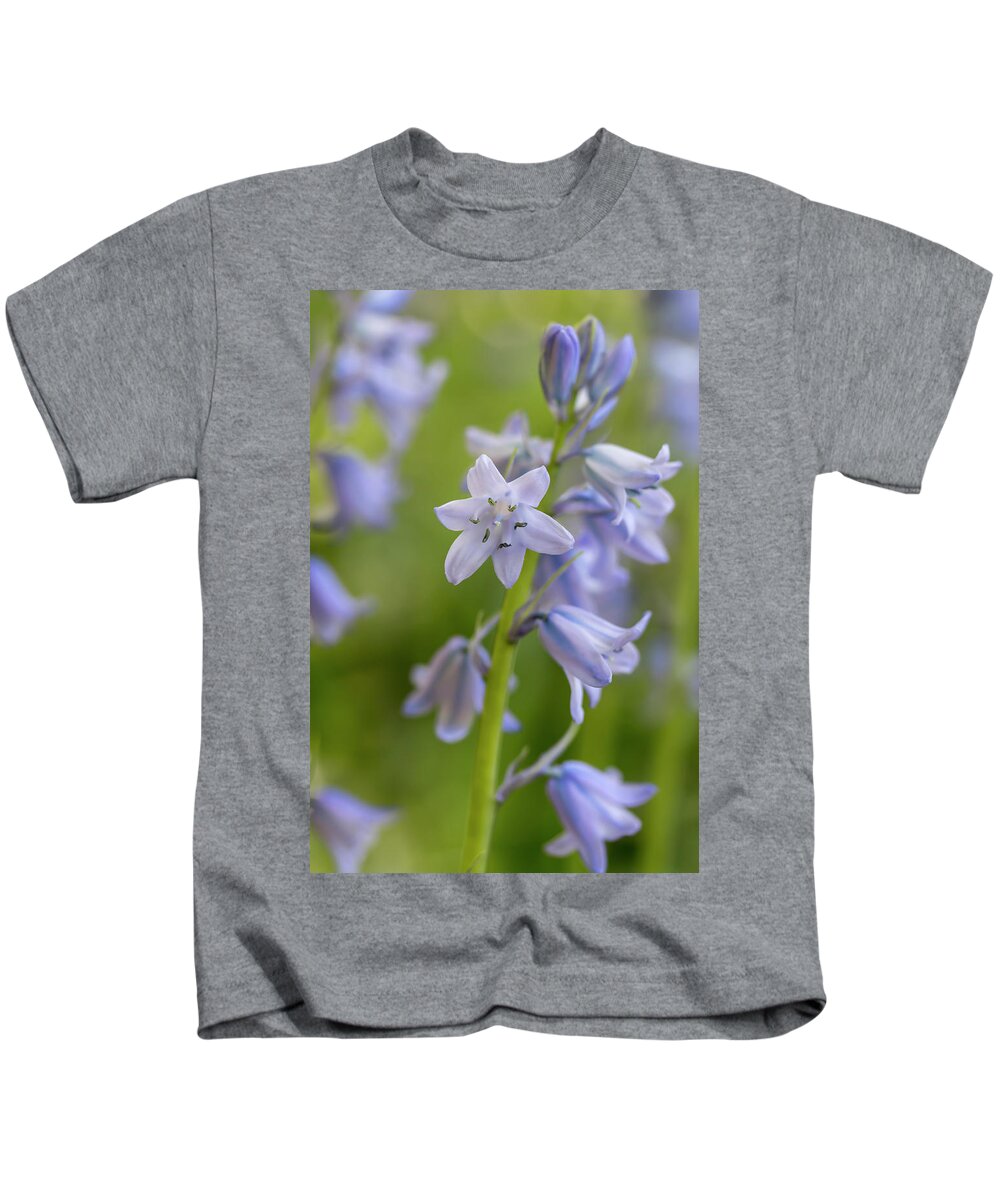 Flower Kids T-Shirt featuring the photograph Spanish Bluebells 7 by Dawn Cavalieri