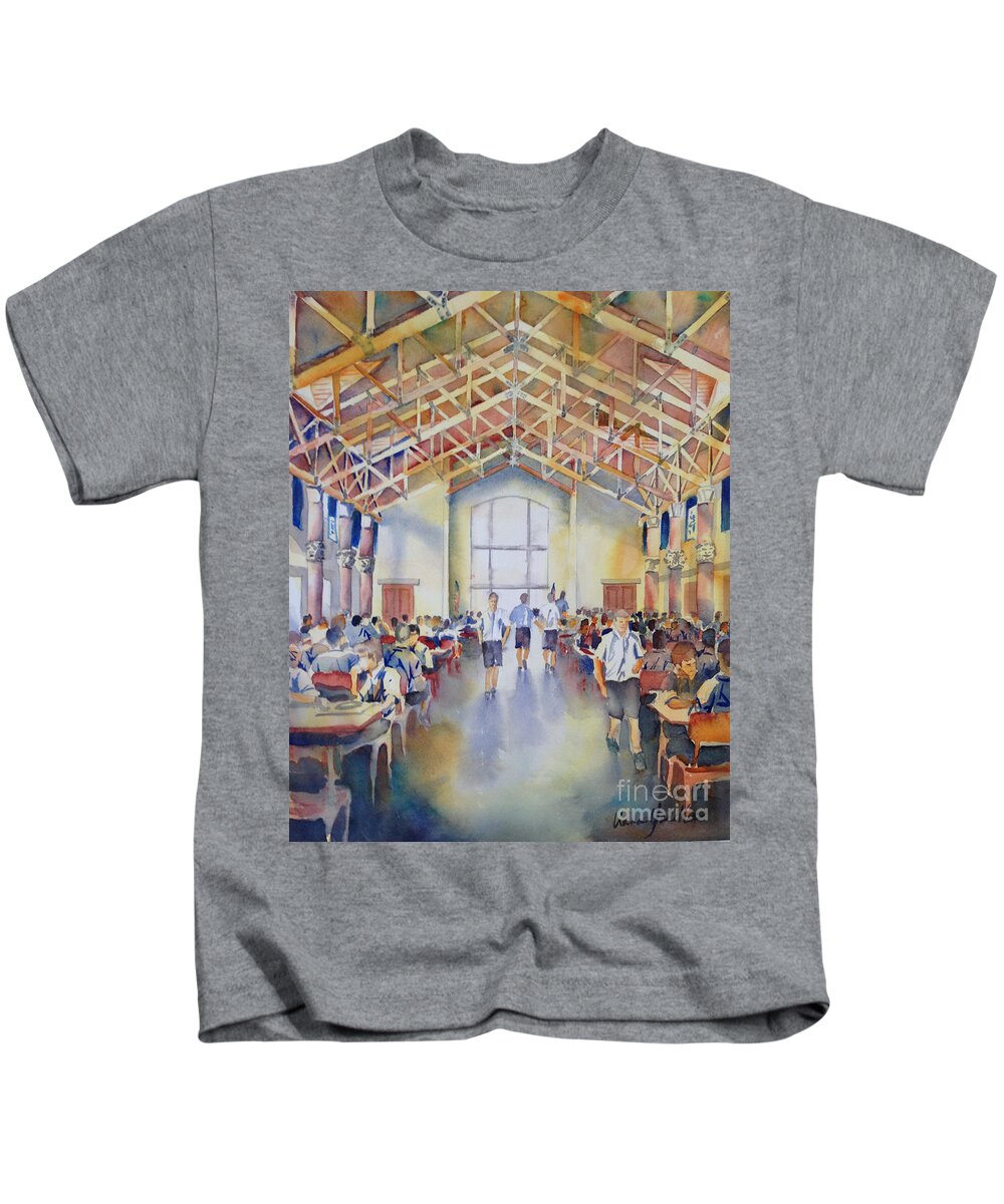 St. Marks Kids T-Shirt featuring the painting St. Marks Great Hall by Liana Yarckin