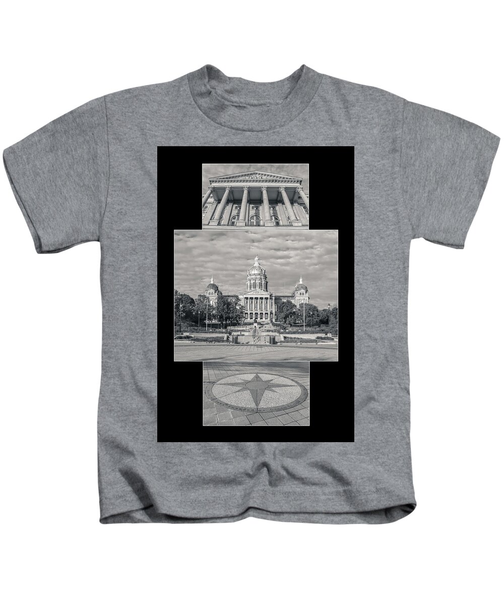 State Kids T-Shirt featuring the photograph State Capitol Des Moines Iowa by Darrell Foster