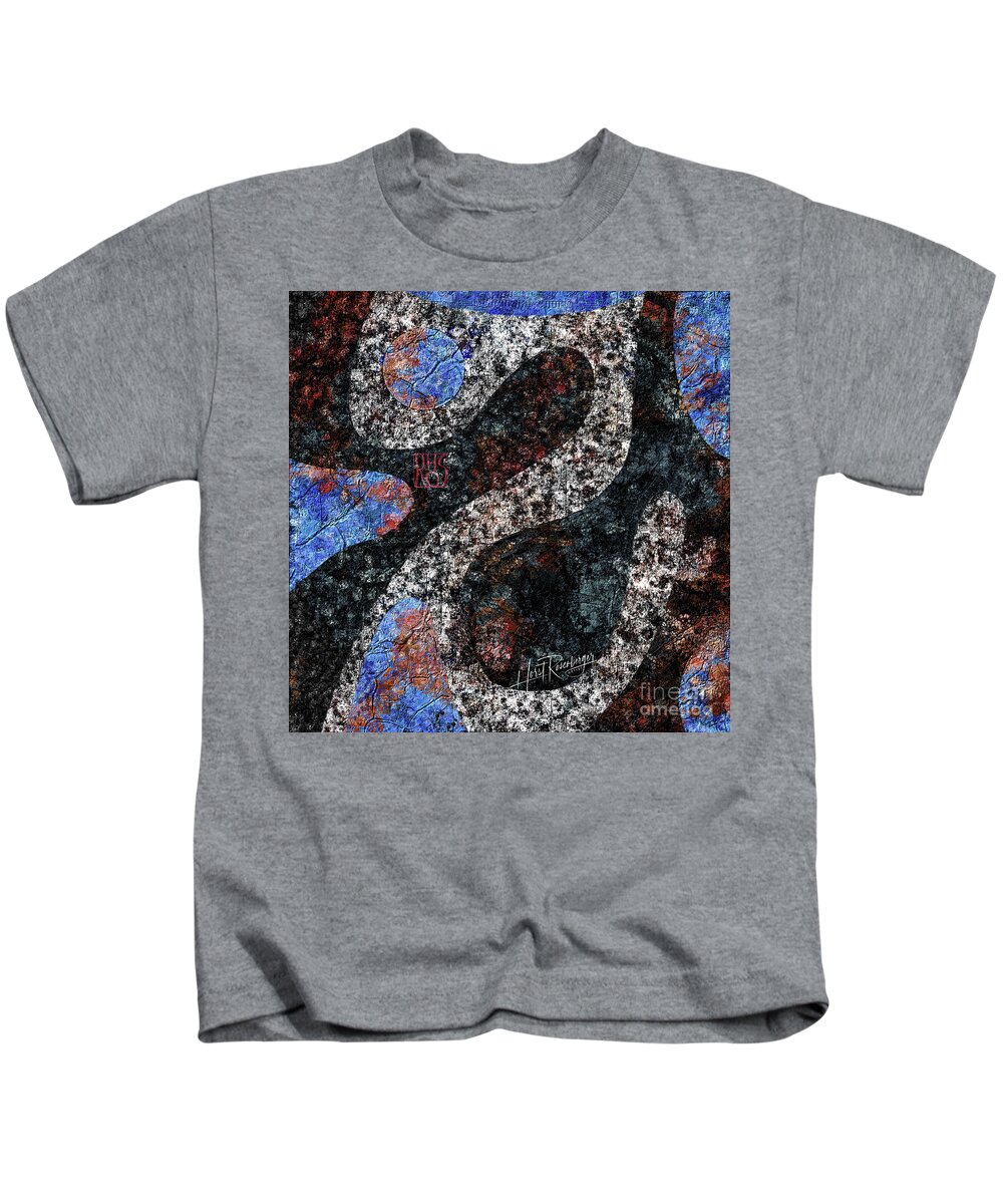Abstract Kids T-Shirt featuring the painting Stormy by Horst Rosenberger
