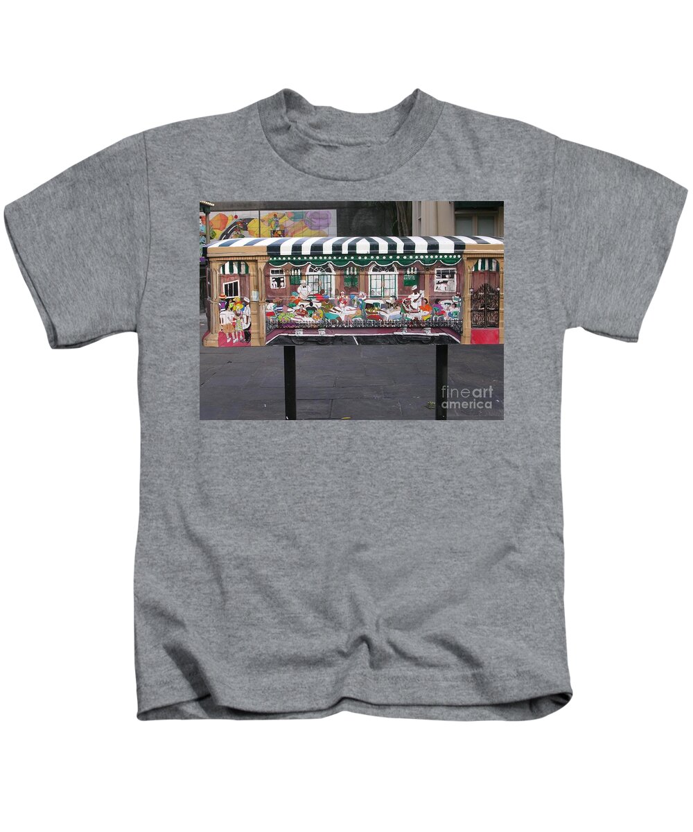 Scene Painted On A Streetcar Kids T-Shirt featuring the photograph Streetcar Art by Rosanne Licciardi