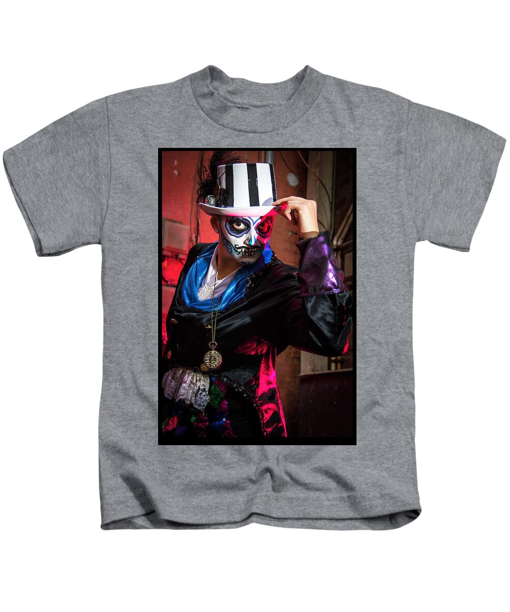 Cosplay Kids T-Shirt featuring the photograph Sugar Skulls #2 by Christopher W Weeks