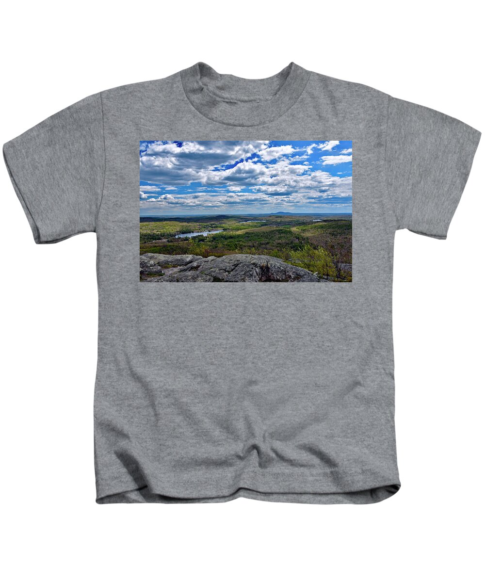 Nature Kids T-Shirt featuring the photograph Summit views toward Mount Wachusett by Monika Salvan