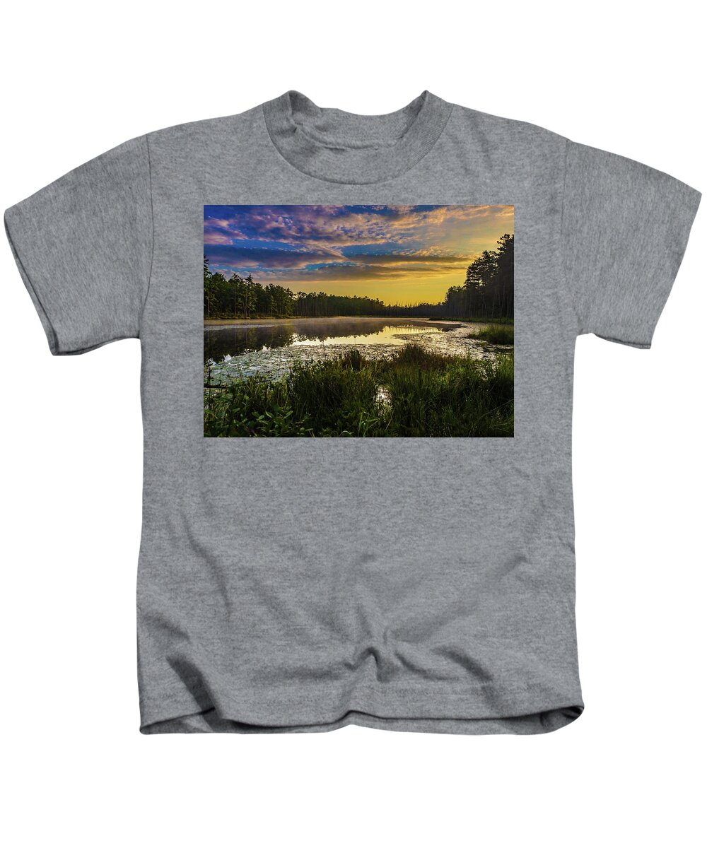 Landscape Kids T-Shirt featuring the photograph Sunrise on Roberts Branch by Louis Dallara