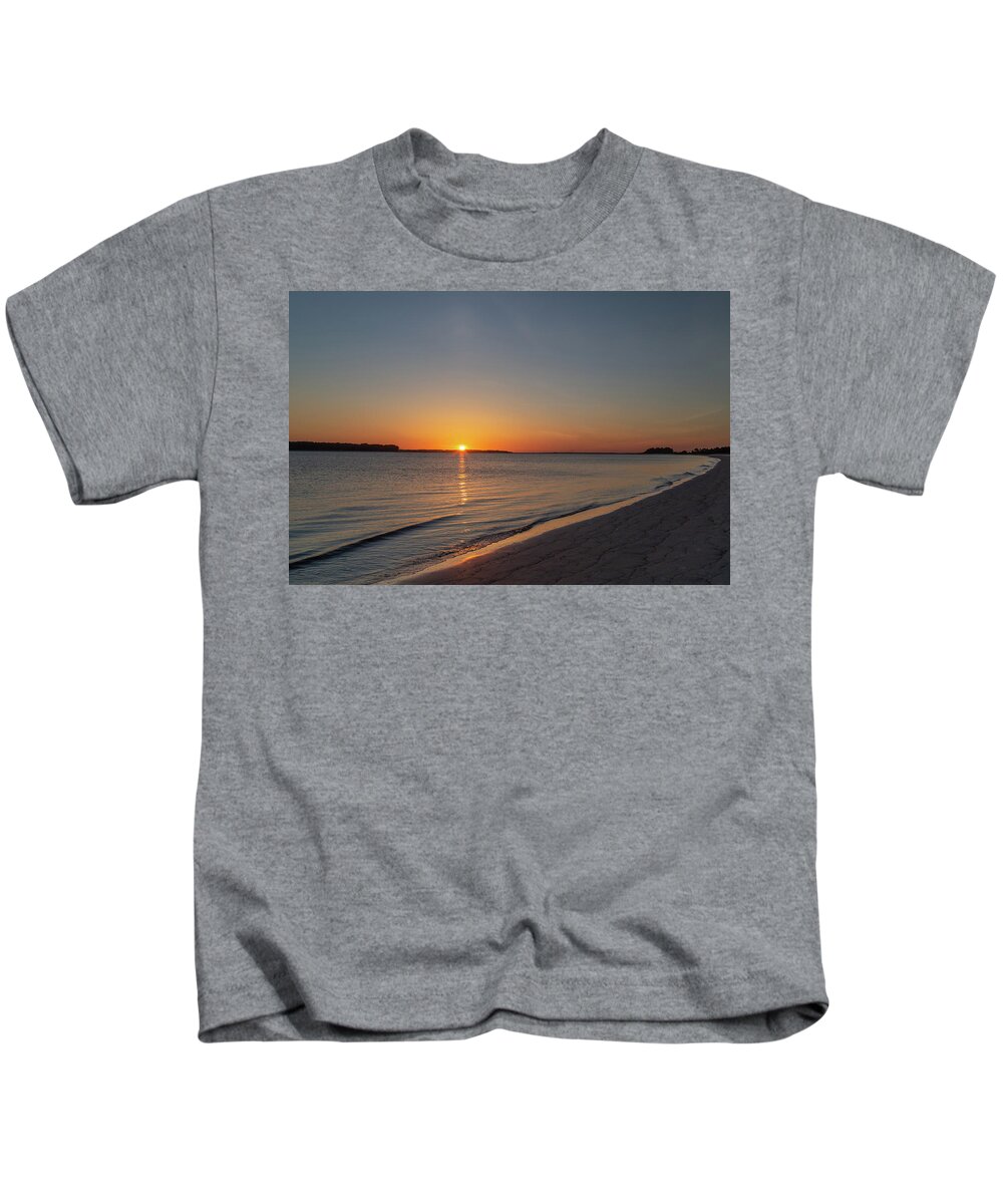 Sunset Kids T-Shirt featuring the photograph Sunset on the Coast 2 by Cindy Robinson