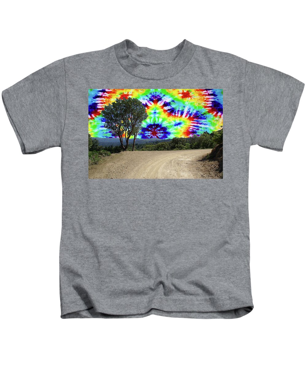 Mt. Tamalpais Kids T-Shirt featuring the photograph Tamalpais Sky Dye #3 by Ben Upham III