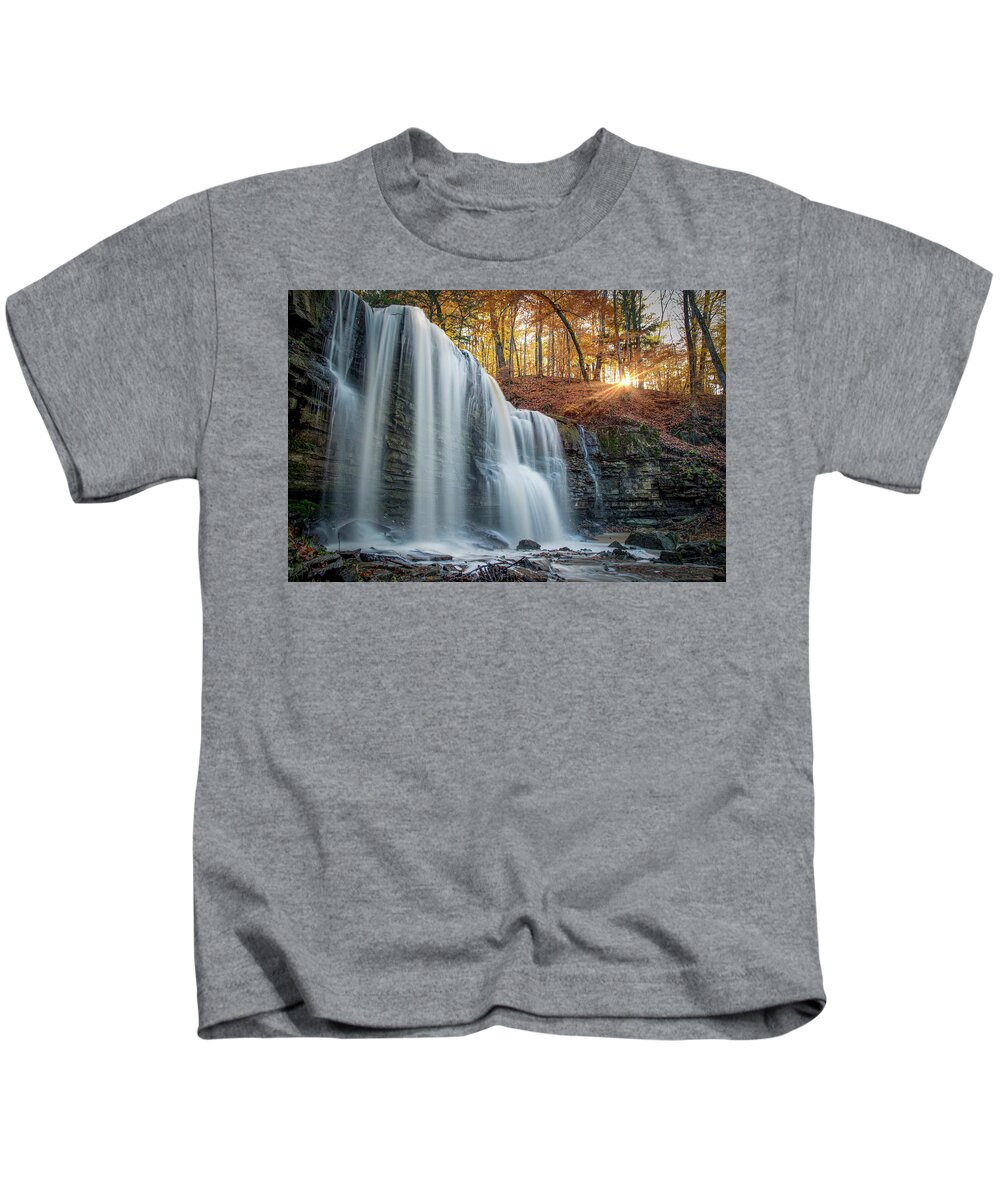 Forest Kids T-Shirt featuring the photograph Terrace Falls near St. Catherines, Ontario 2 by John Twynam