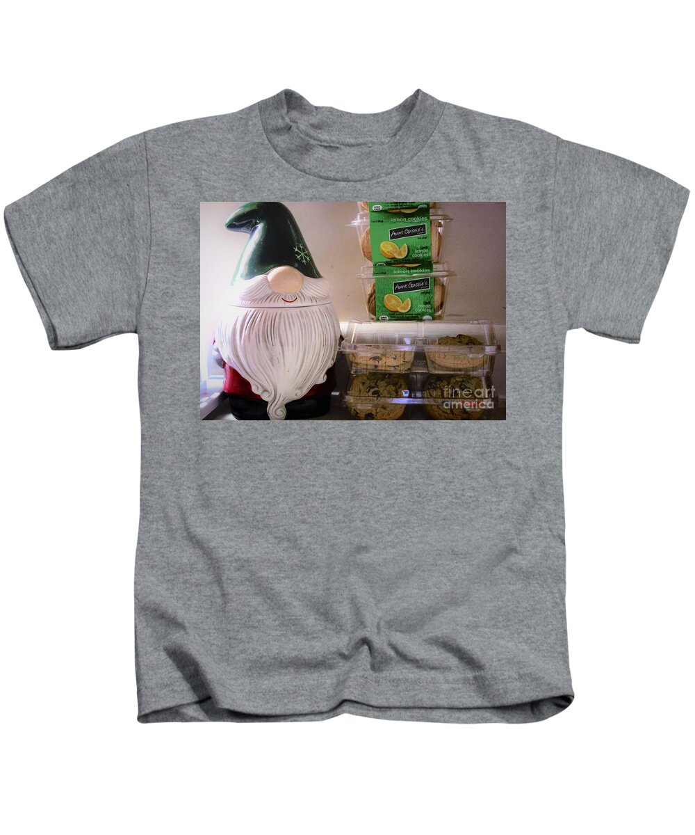 Gnome Kids T-Shirt featuring the photograph The Cookie Gnome by Denise F Fulmer