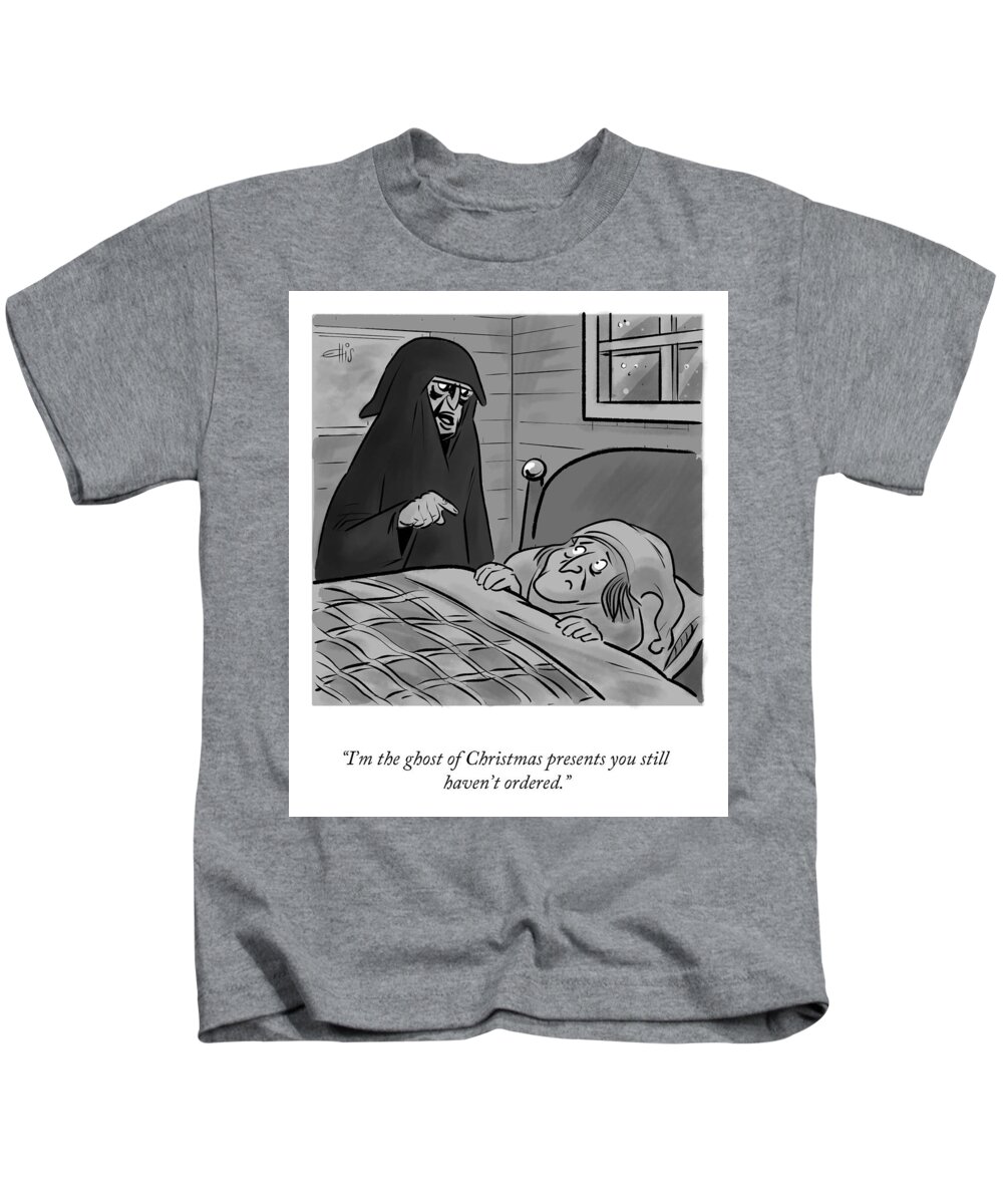 “i’m The Ghost Of Christmas Presents You Still Kids T-Shirt featuring the drawing The Ghost of Christmas Presents by Ellis Rosen