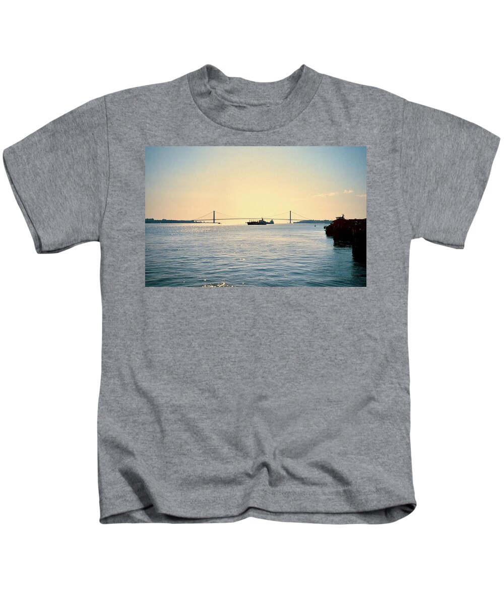 Golden Gate Kids T-Shirt featuring the photograph The Golden Gate Bridge 1984 by Gordon James