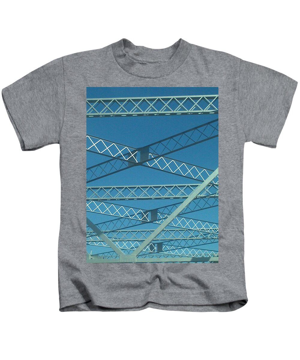 Bridge Kids T-Shirt featuring the photograph The Old Tappan Zee Bridge 2014 by Vicki Noble