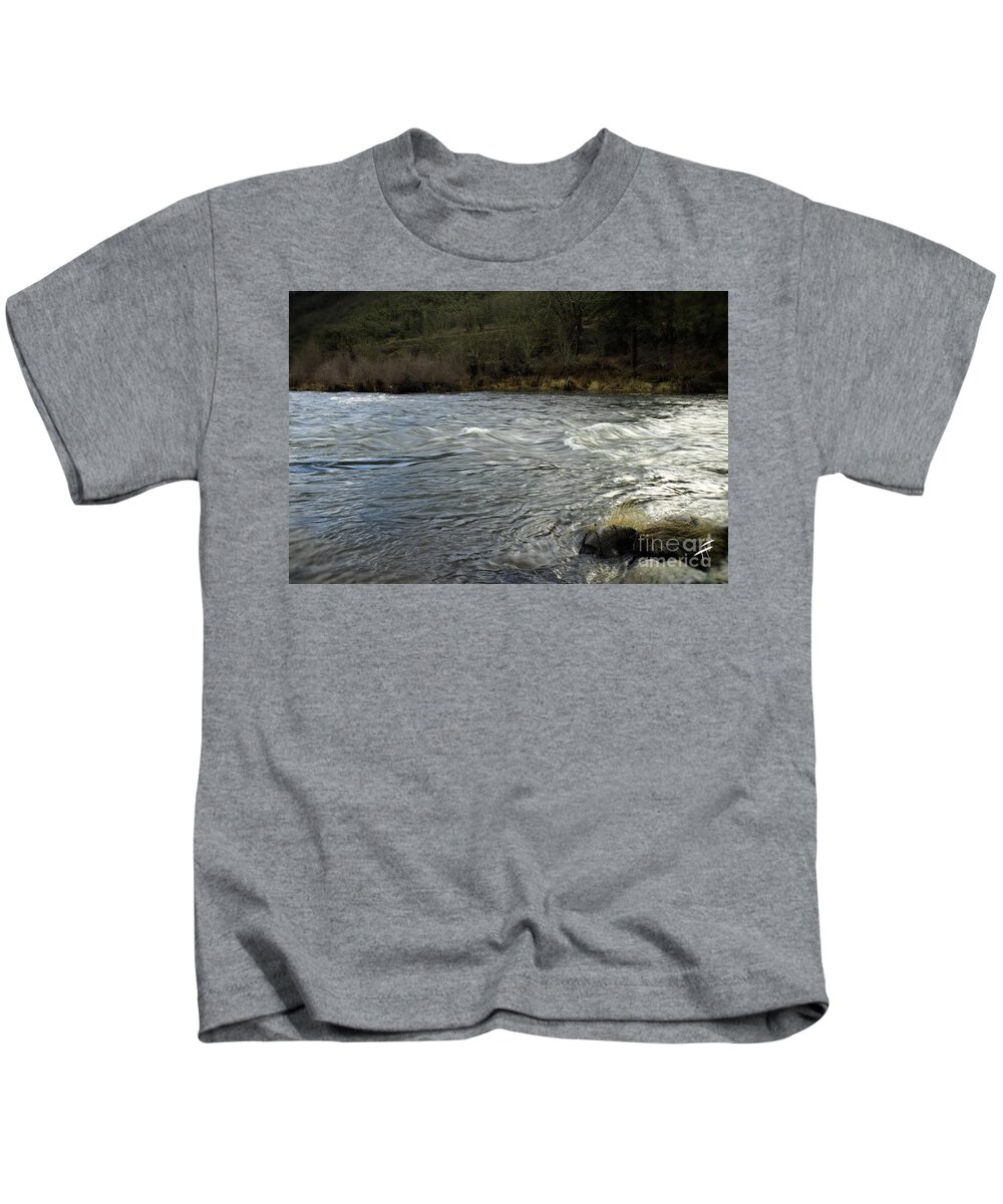 Moving Kids T-Shirt featuring the photograph The Rouge River IV by Theresa Fairchild