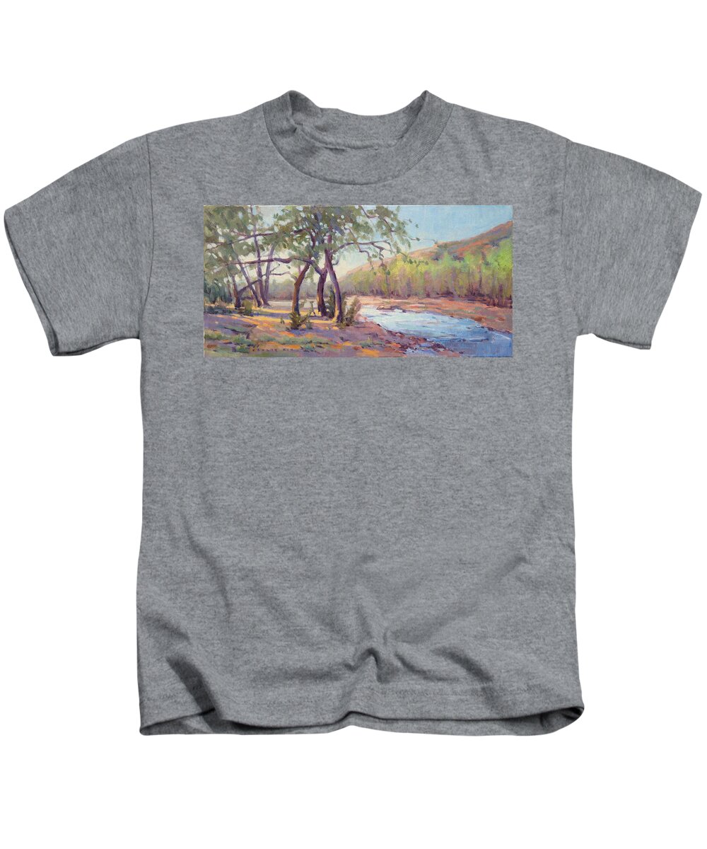 Cottonwood Kids T-Shirt featuring the painting Three Graces by Konnie Kim
