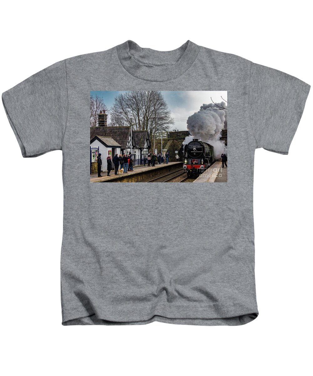 England Kids T-Shirt featuring the photograph Tornado Steam Train, Gargrave by Tom Holmes Photography