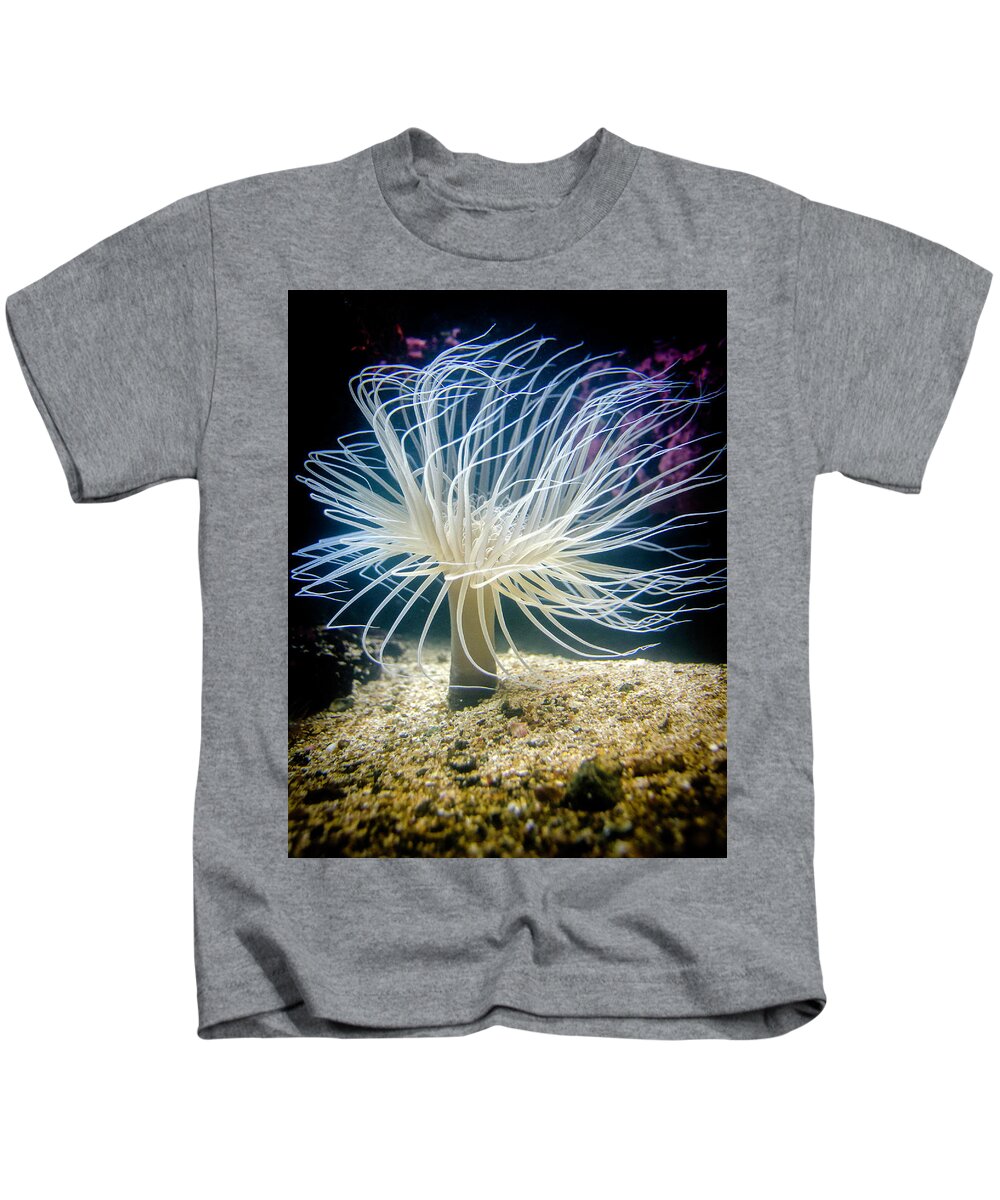 Tube Anemone Kids T-Shirt featuring the photograph Tube Anemone by WAZgriffin Digital
