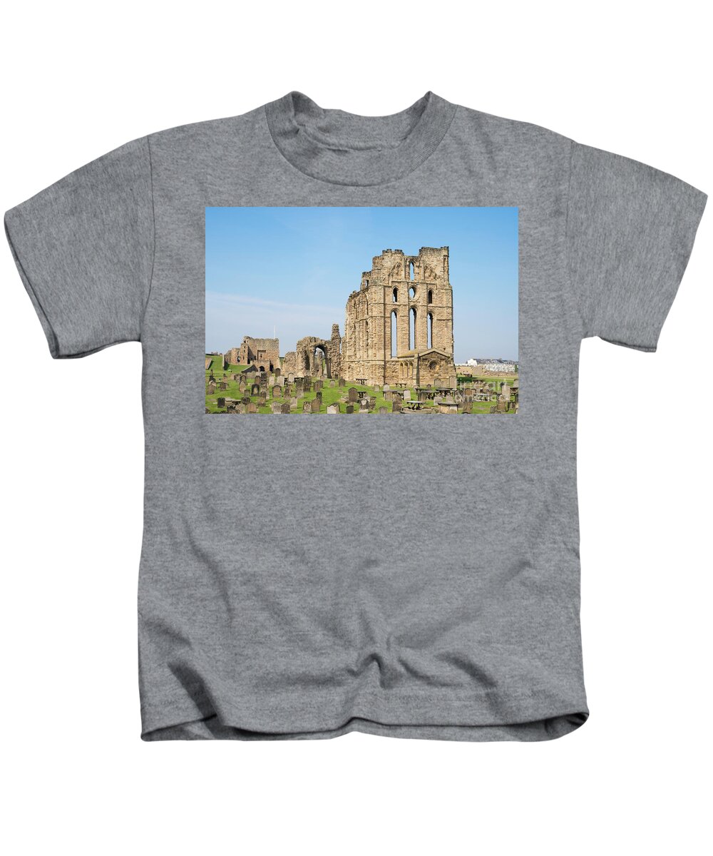 Tynemouth Priory Kids T-Shirt featuring the photograph Tynemouth priory by Bryan Attewell