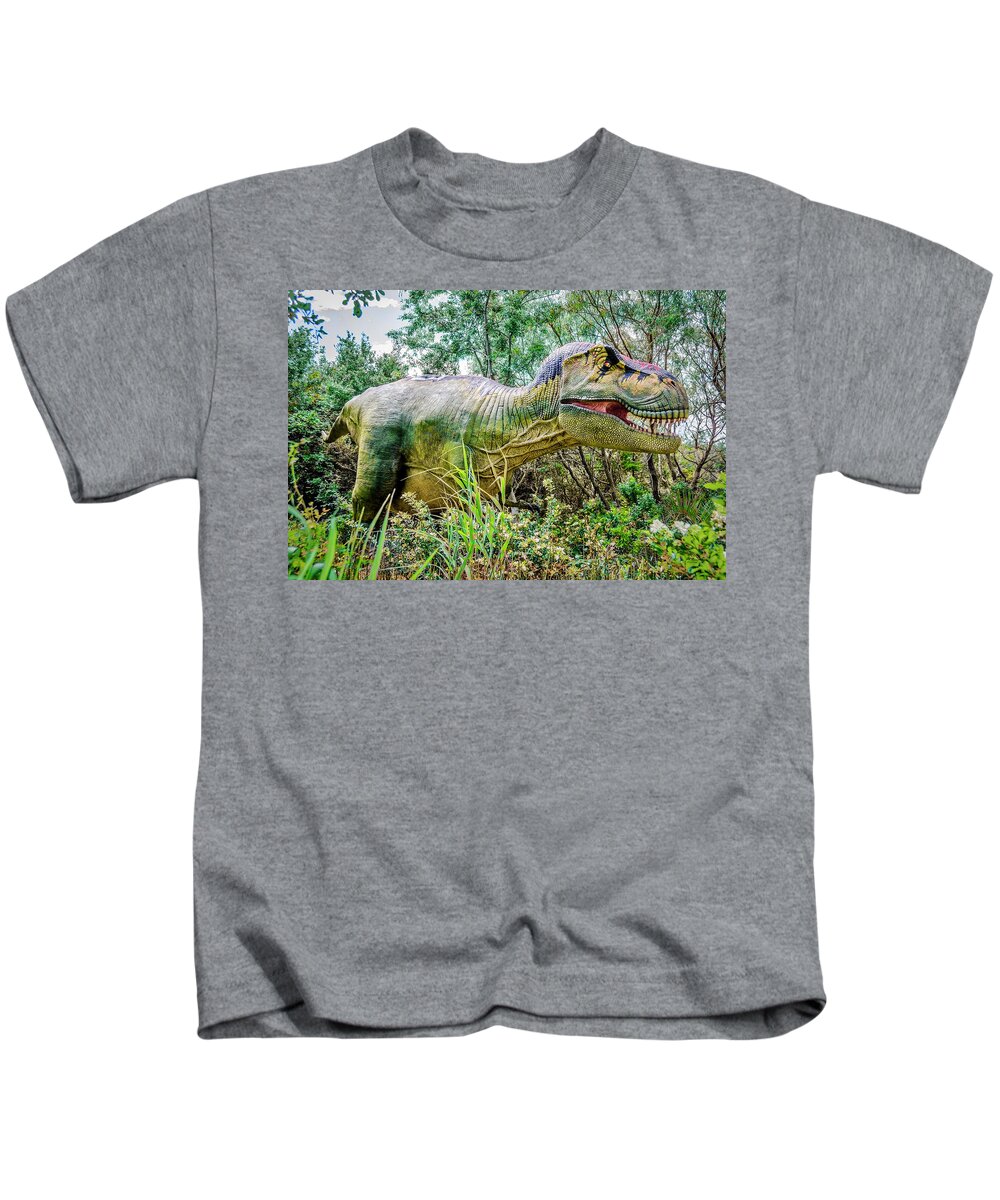 Tyrannosaurus Rex Kids T-Shirt featuring the digital art Tyrannosaurus Rex by WAZgriffin Digital