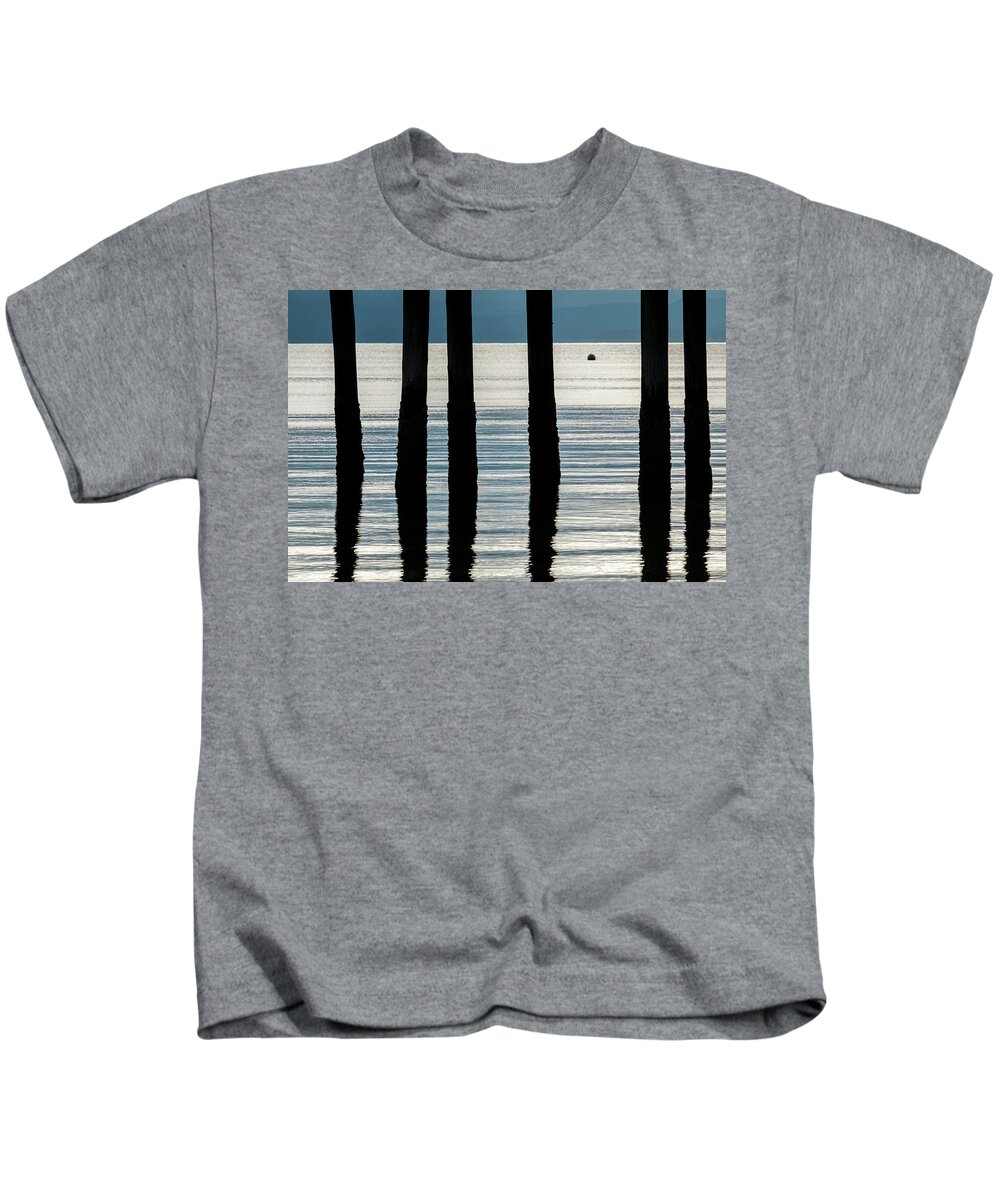 Graphic Kids T-Shirt featuring the photograph Under the Coupeville Wharf by Mary Lee Dereske