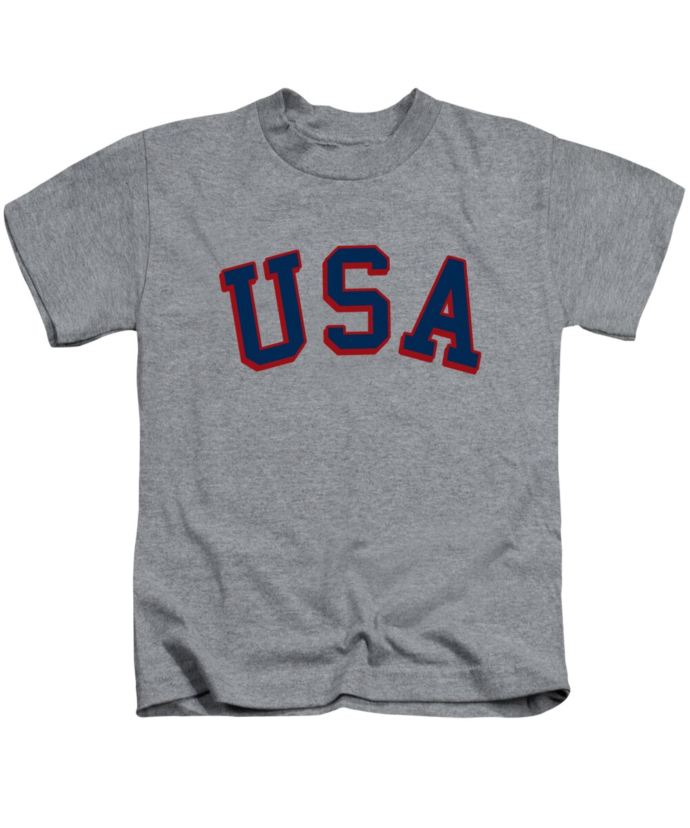 Usa Kids T-Shirt featuring the digital art USA America 4th of July by Flippin Sweet Gear