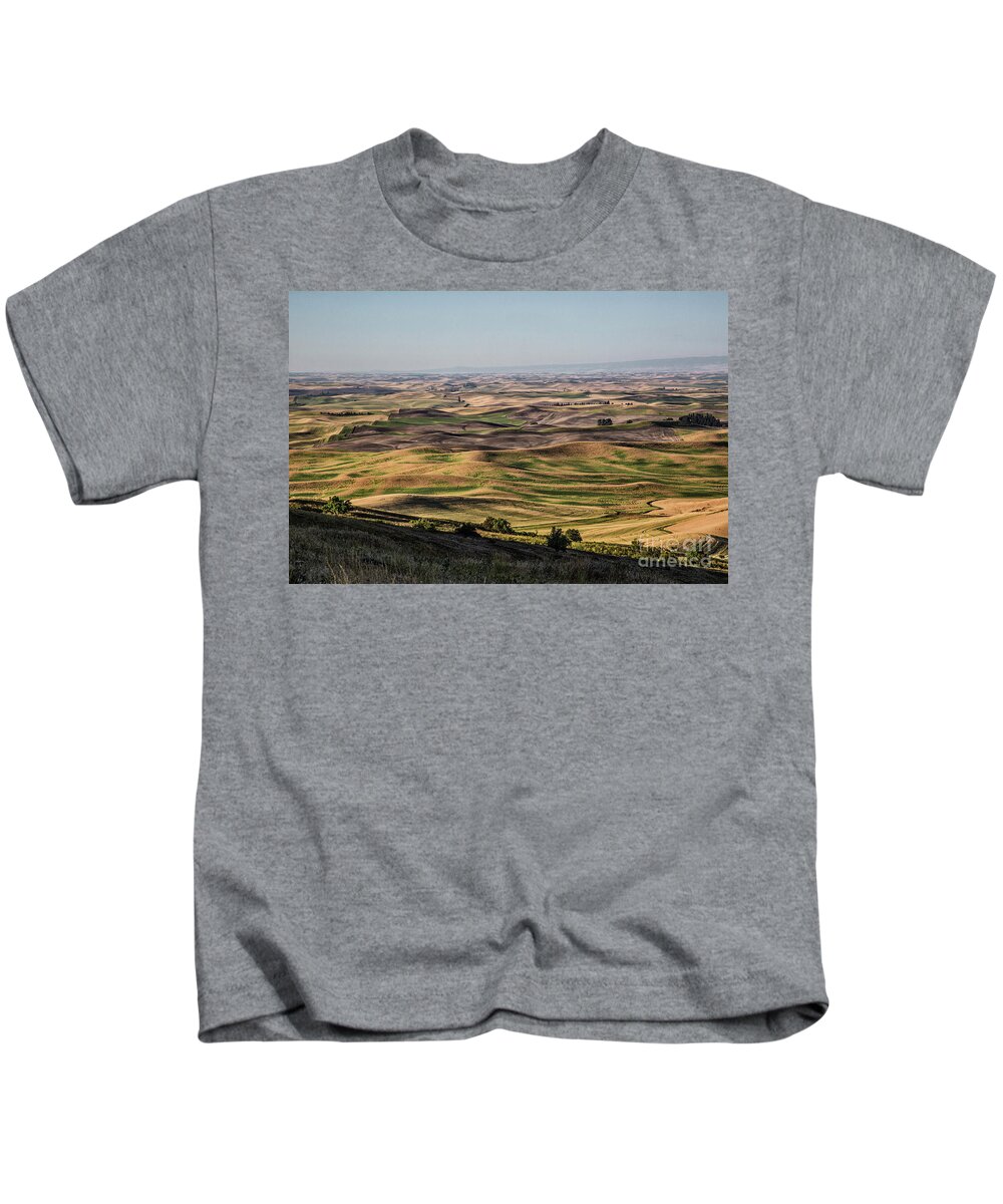 Agriculture Kids T-Shirt featuring the photograph Velvet Hills by Kathy McClure