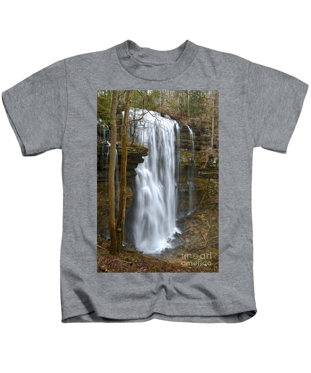 Virgin Falls Kids T-Shirt featuring the photograph Virgin Falls 4 by Phil Perkins