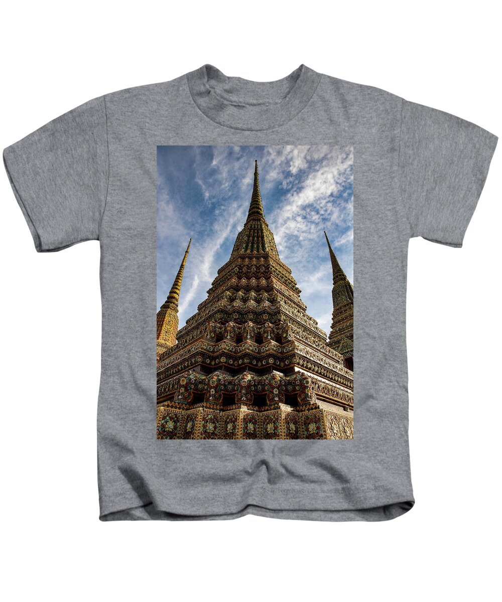 Wat Kids T-Shirt featuring the photograph Like A Prayer - Wat Pho. Bangkok, Thailand by Earth And Spirit