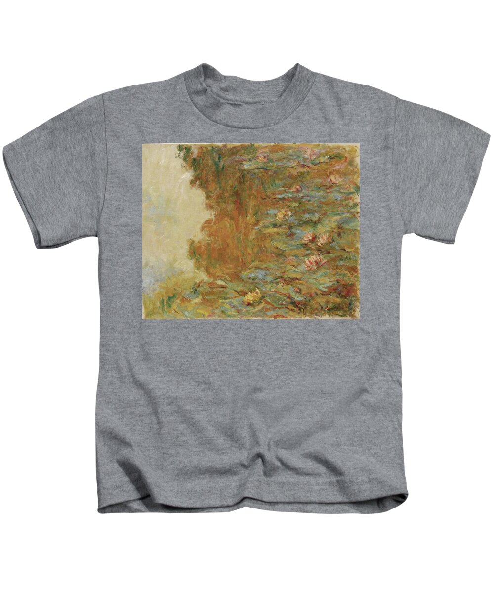 Nymphaea Kids T-Shirt featuring the painting Waterlelie Nymphaea Nr.18 by Pierre Dijk