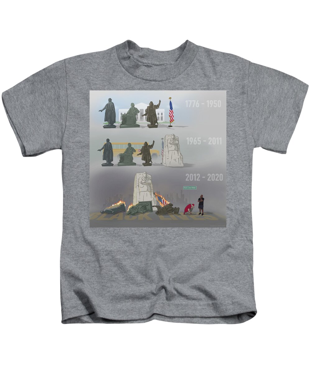 Statues Kids T-Shirt featuring the digital art What Will 2030 Look Like by Emerson Design