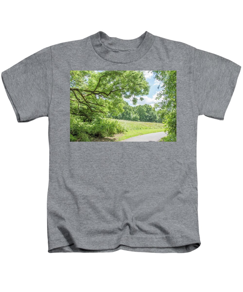 Whetstone Stray Kids T-Shirt featuring the photograph Whetstone Stray Trees Summer by Edmund Peston