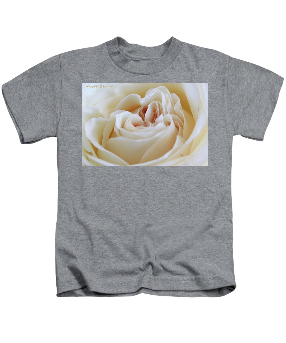 White Rose Kids T-Shirt featuring the digital art White rose 59 by Kevin Chippindall