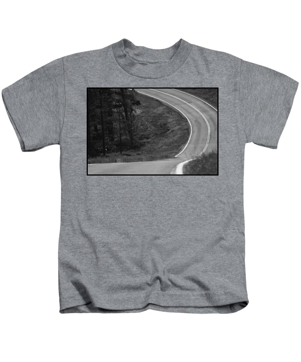 Landscape Kids T-Shirt featuring the photograph Winding Road by WonderlustPictures By Tommaso Boddi