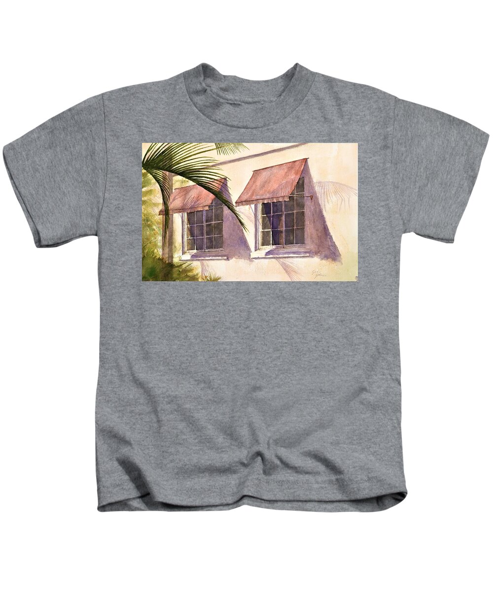 Windows Kids T-Shirt featuring the painting Windows by John Glass