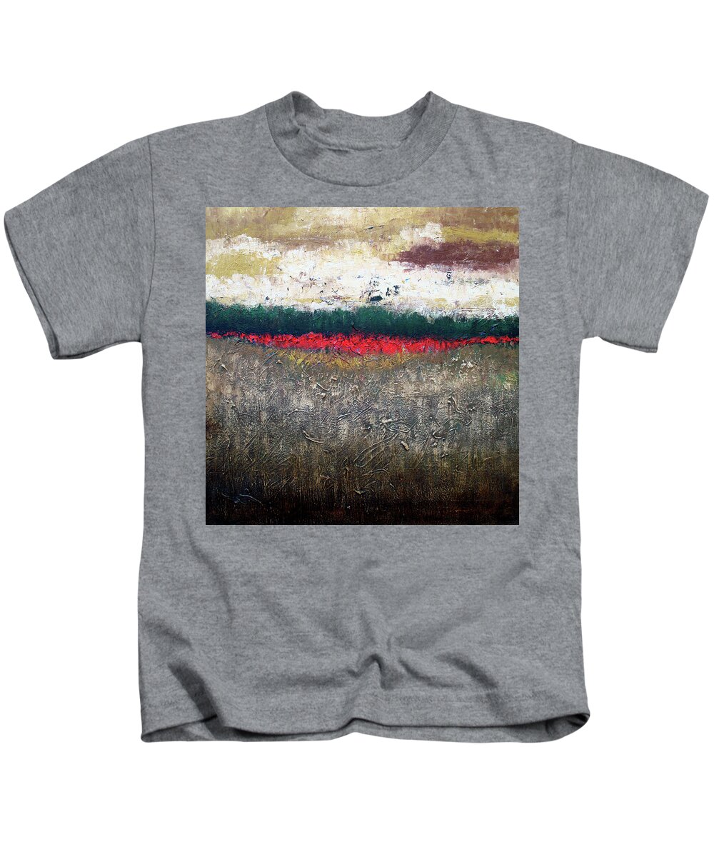 Landscape Kids T-Shirt featuring the painting Wine Country Peace by Jim Stallings
