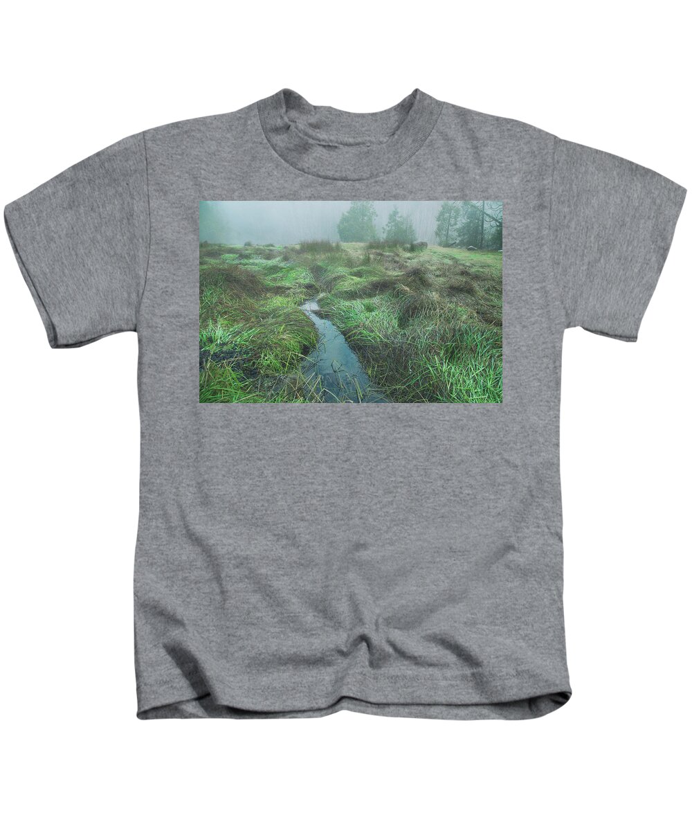 Breitenbush Hot Springs Kids T-Shirt featuring the photograph Winter dreams by Kunal Mehra