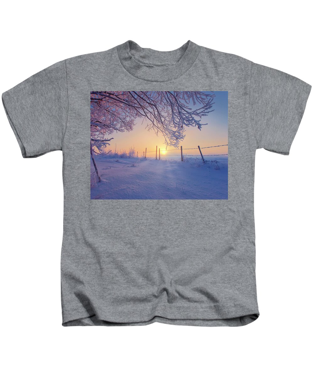 Winter Kids T-Shirt featuring the photograph Winter Fresh by Dan Jurak